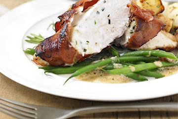 Chicken stuffed with herby mascarpone