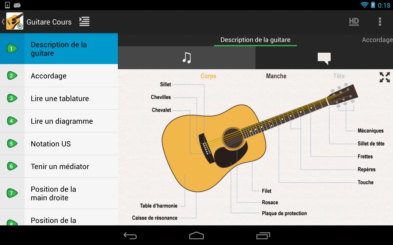 Guitare Cours Débutants LITE Applications Android sur Google Play