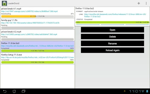 Loader Droid download manager - screenshot thumbnail