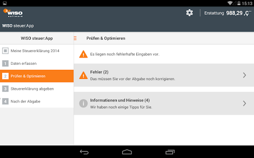 Wiso Steuer App 2014 Apps On Google Play