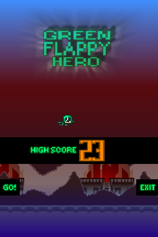 Green Flappy Hero