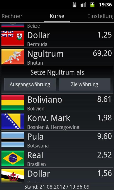 currency converter Screen 2