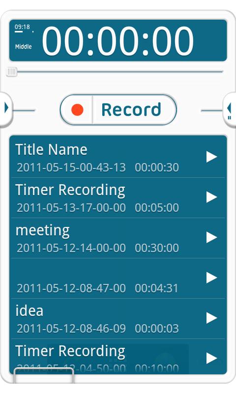 Android application VoiceRecorder Pro screenshort