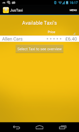 Justaxi: A Taxi Comparison App poster 3