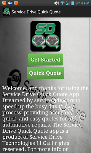 Service Drive Quick Quote