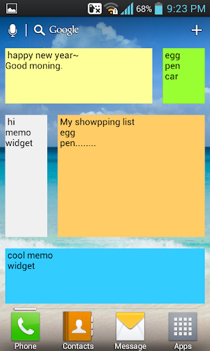 Memo Widget