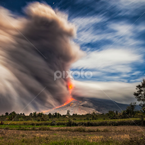 Mount Sinabung Volcano Eruption by Johan Joe - Landscapes Mountains & Hills