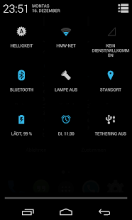 BetterKat CM11 Theme Blue X - screenshot thumbnail