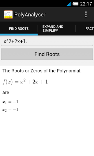 Polynomial Analyser