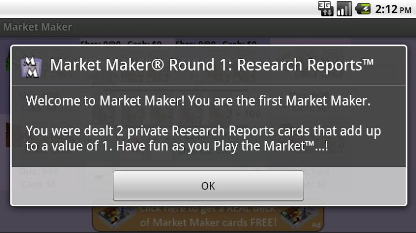 Market Maker Stock Market Game Screen 2