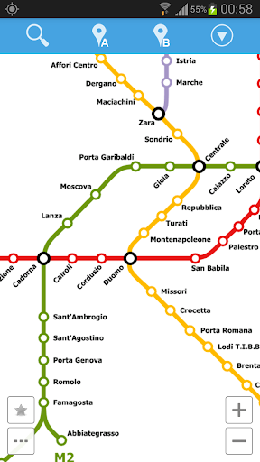 Milan Metro Map