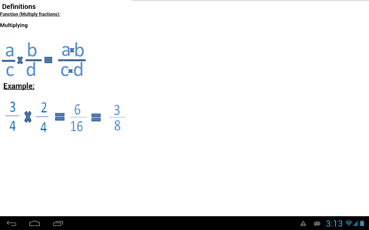 worksheet Fraction Multiplication multiply fractions android apps on google play screenshot