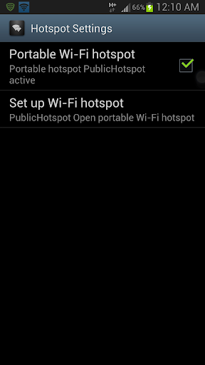 Hotspot Settings