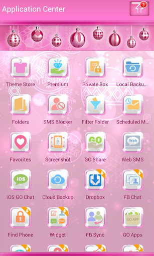 【免費個人化App】♥ Pink Christmas Theme Go SMS-APP點子