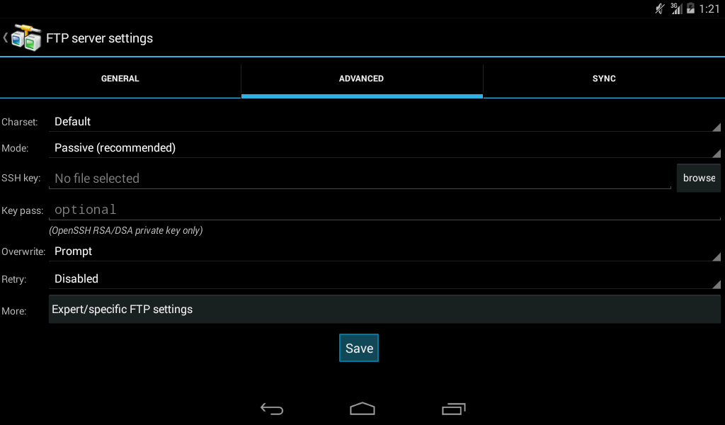    AndFTP (your FTP client)- screenshot  