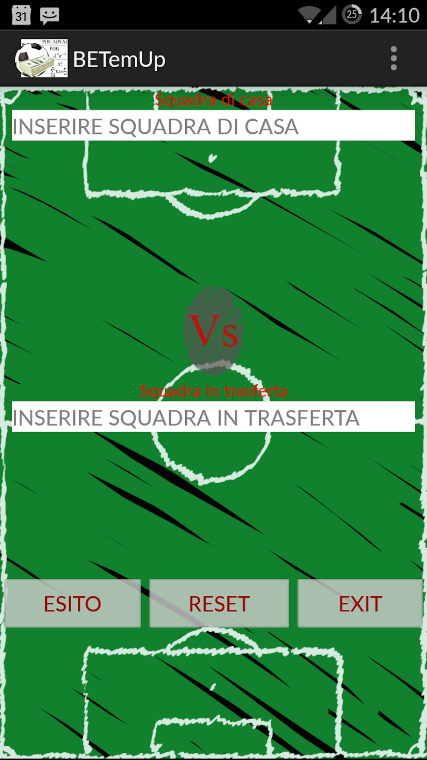 BETem UP - Soccer Predictions Screen 1