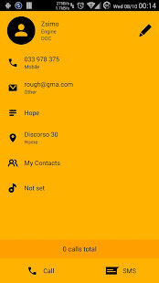 Dialer theme Flat Amber - náhled