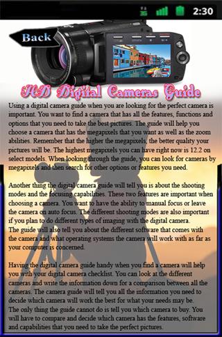 HD Digital Cameras Guide