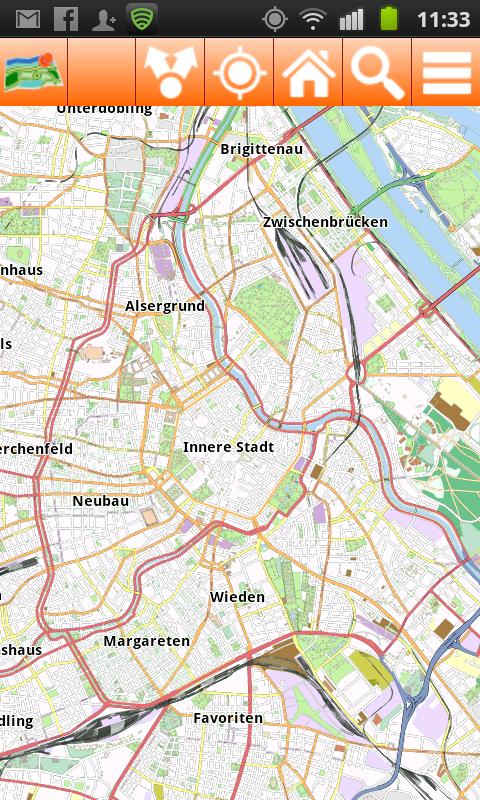 Android application Vienna Offline mappa Map screenshort