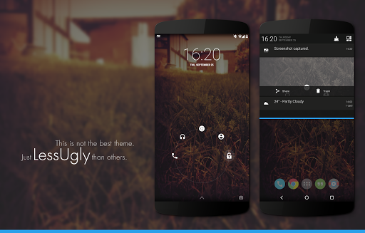 LessUgly Blue CM12.1 Theme