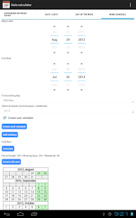  memungkinkan perhitungan dasar dengan tanggal dan berfungsi sebagai suplemen diberikan ke Download Aplikasi Калькулятор дат apk gratis untuk Android