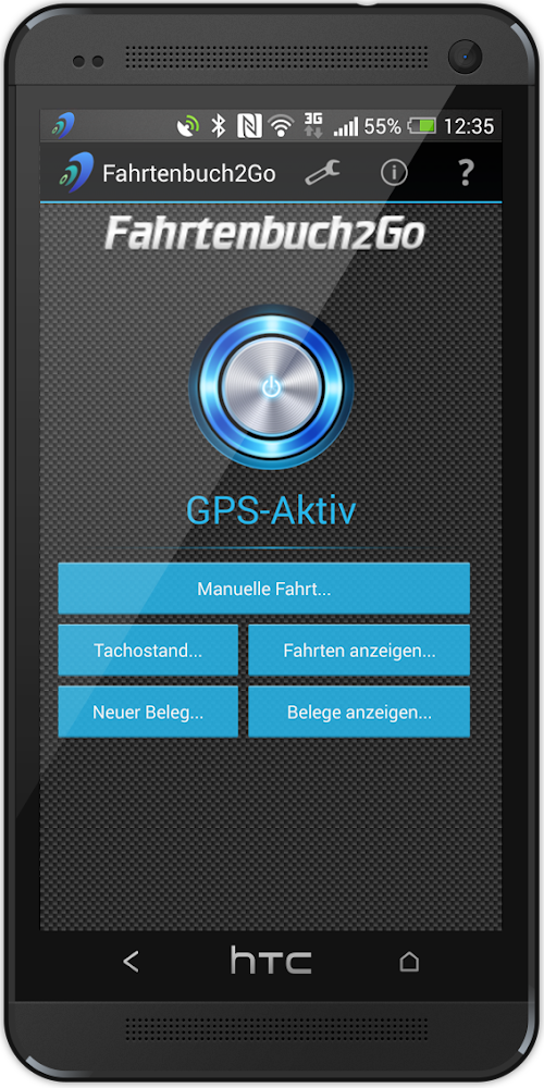 Android application Logbook2Go (Fahrtenbuch2Go) screenshort