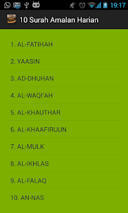 10 Surah Amalan Harian