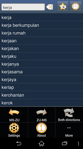 Malay Zulu dictionary +