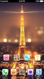 Paris Night Eiffel Tower Theme Screenshots 10