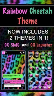 GO SMS Rainbow Cheetah Theme