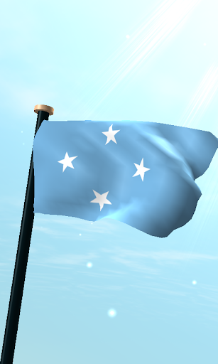 Micronesia Flag 3D Wallpaper