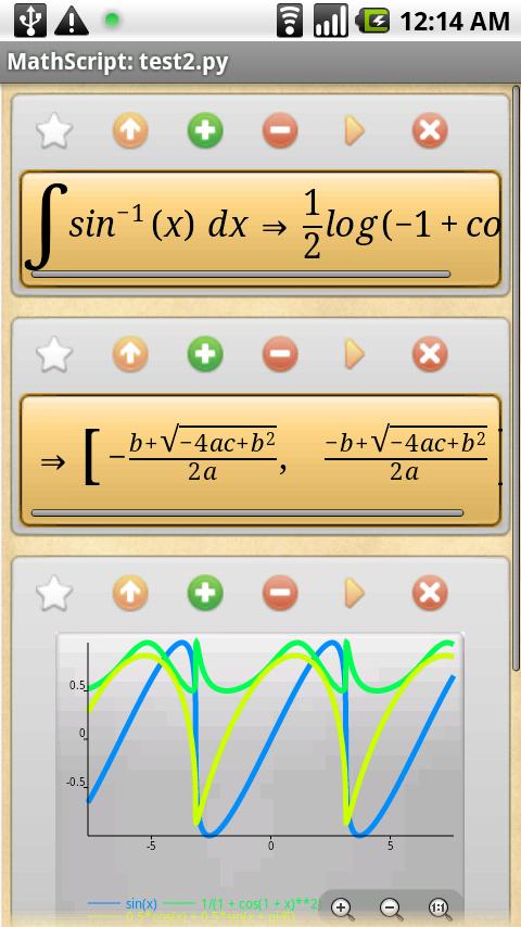 MathScript Scientific Calc Screen 2