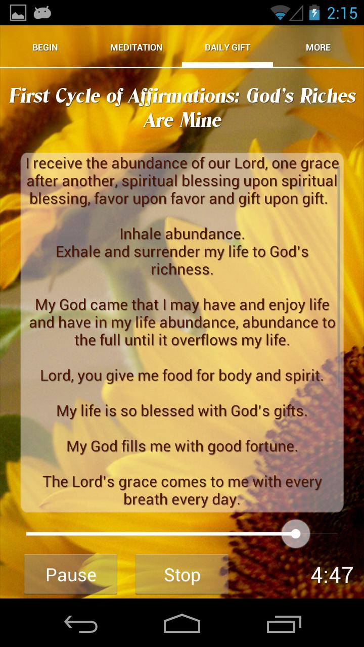Creating Abundance in 21 days Screen 3