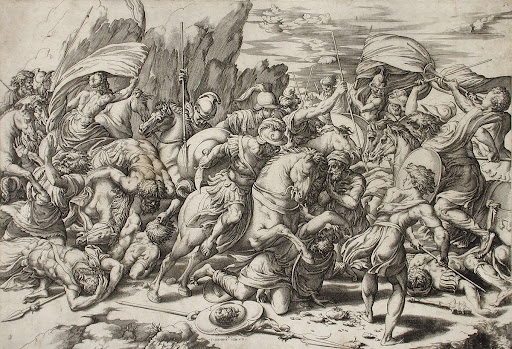 Battle Scene Giovanni Jacopo Caraglio, Raphael Sanzio
