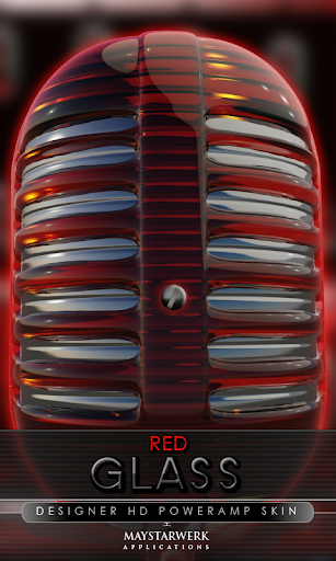 Poweramp skin red glass