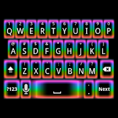 GO Keyboard Rainbow Glow Theme