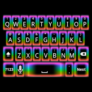GO Keyboard Rainbow Glow Theme