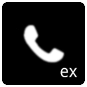 Black exDialer logo