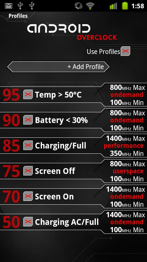 Overclock for Android Screen 3