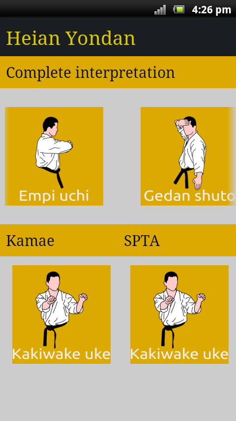Android application Heian Yondan SBKI screenshort