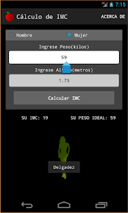 Free Calculadora IMC y peso ideal APK