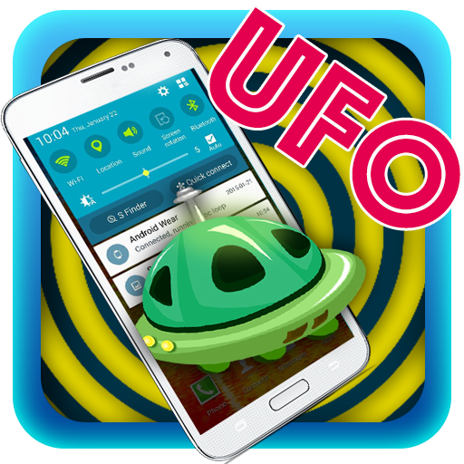 UFO in Phone Funny Joke 個人化 App LOGO-APP開箱王