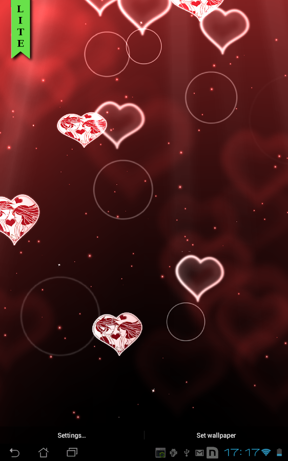 Hearts Live Wallpaper lite - screenshot