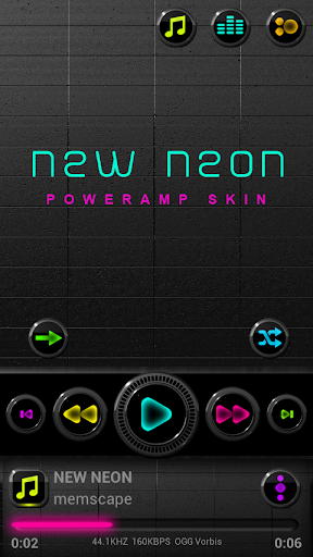 Poweramp skin New Neon