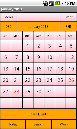 Calendar Me Australia 2013