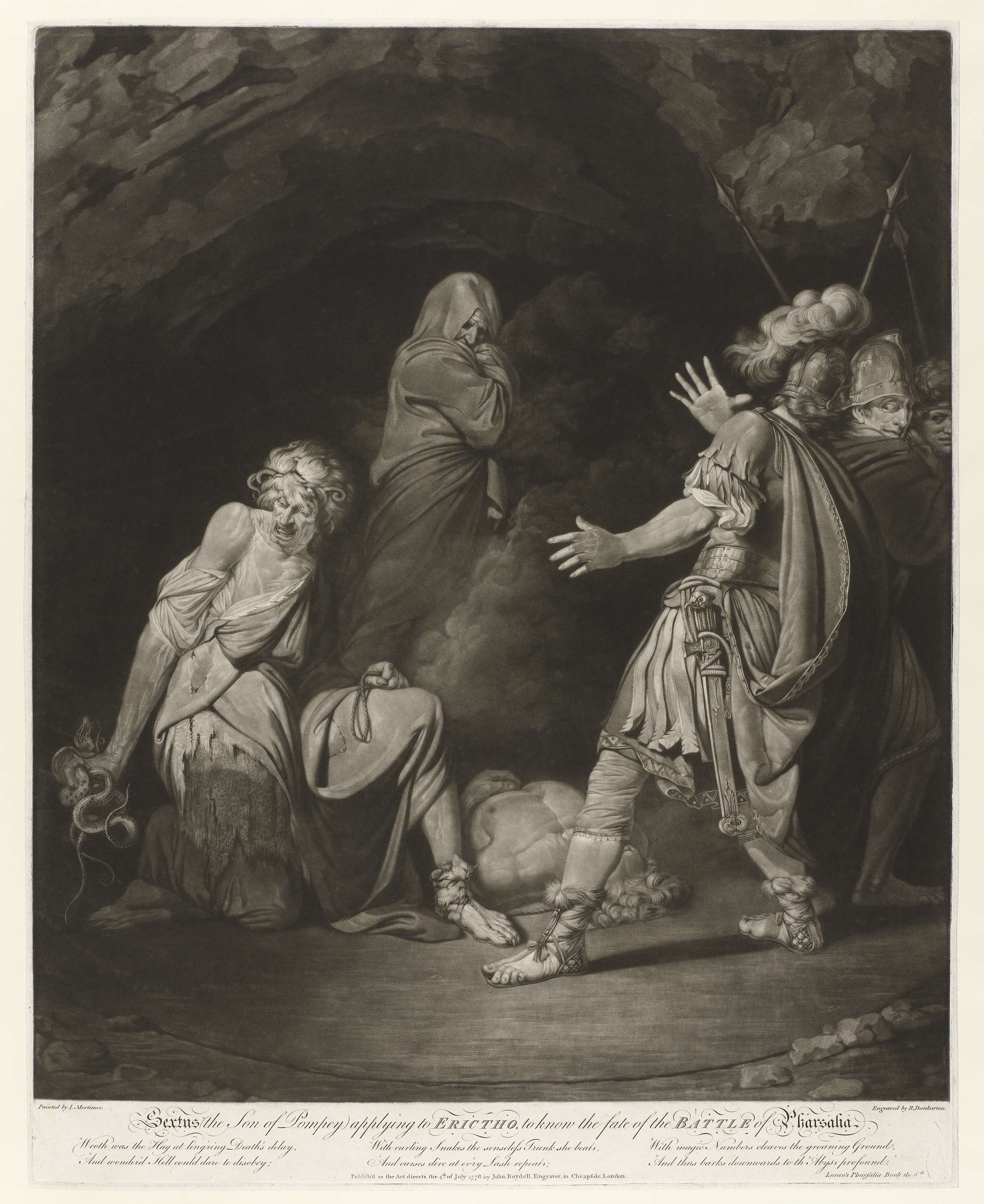 Sextus Pompeius raadpleegt Erictho over de Slag bij Pharsalus