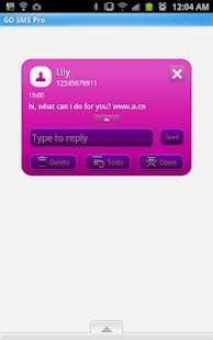 Lastest GO SMS - Bubble Purple APK for PC