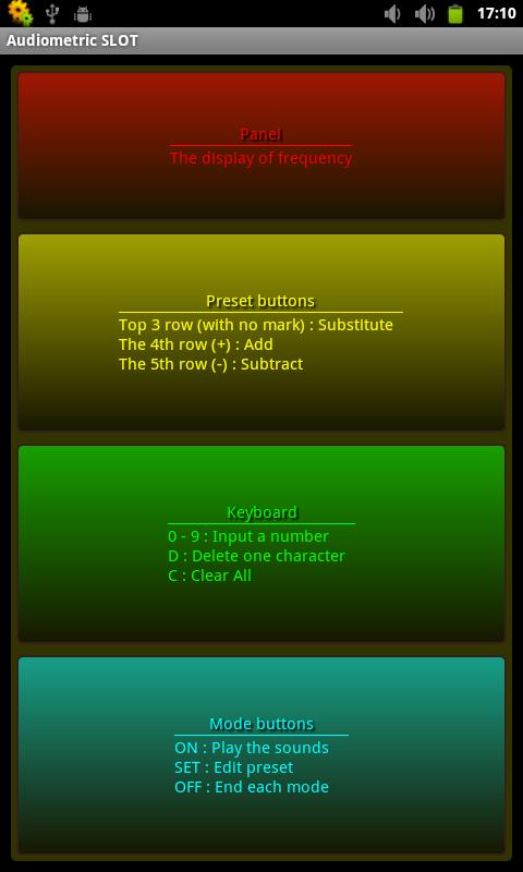 Audiometric SLOT Screen 2