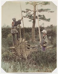 Japanse boeren aan het werk bij een tredmolen