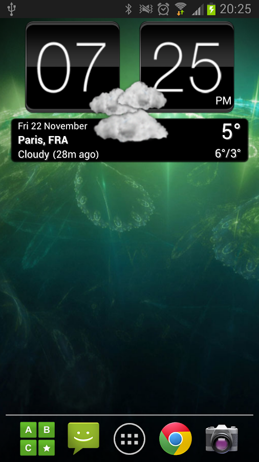 Прозрачные часы и погода на андроид